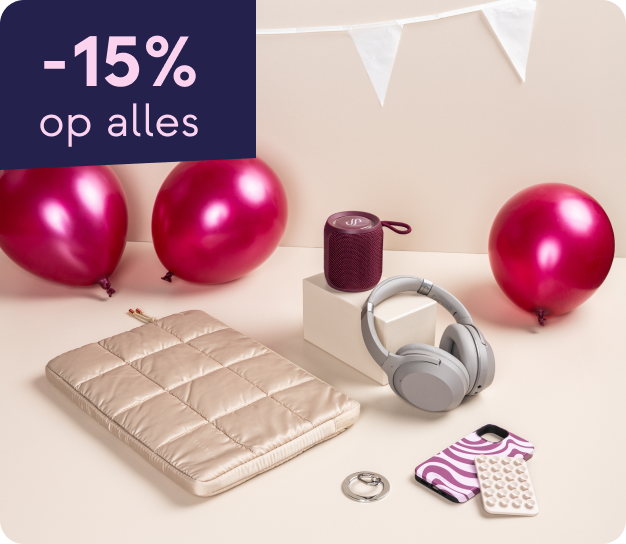 15% korting op alles